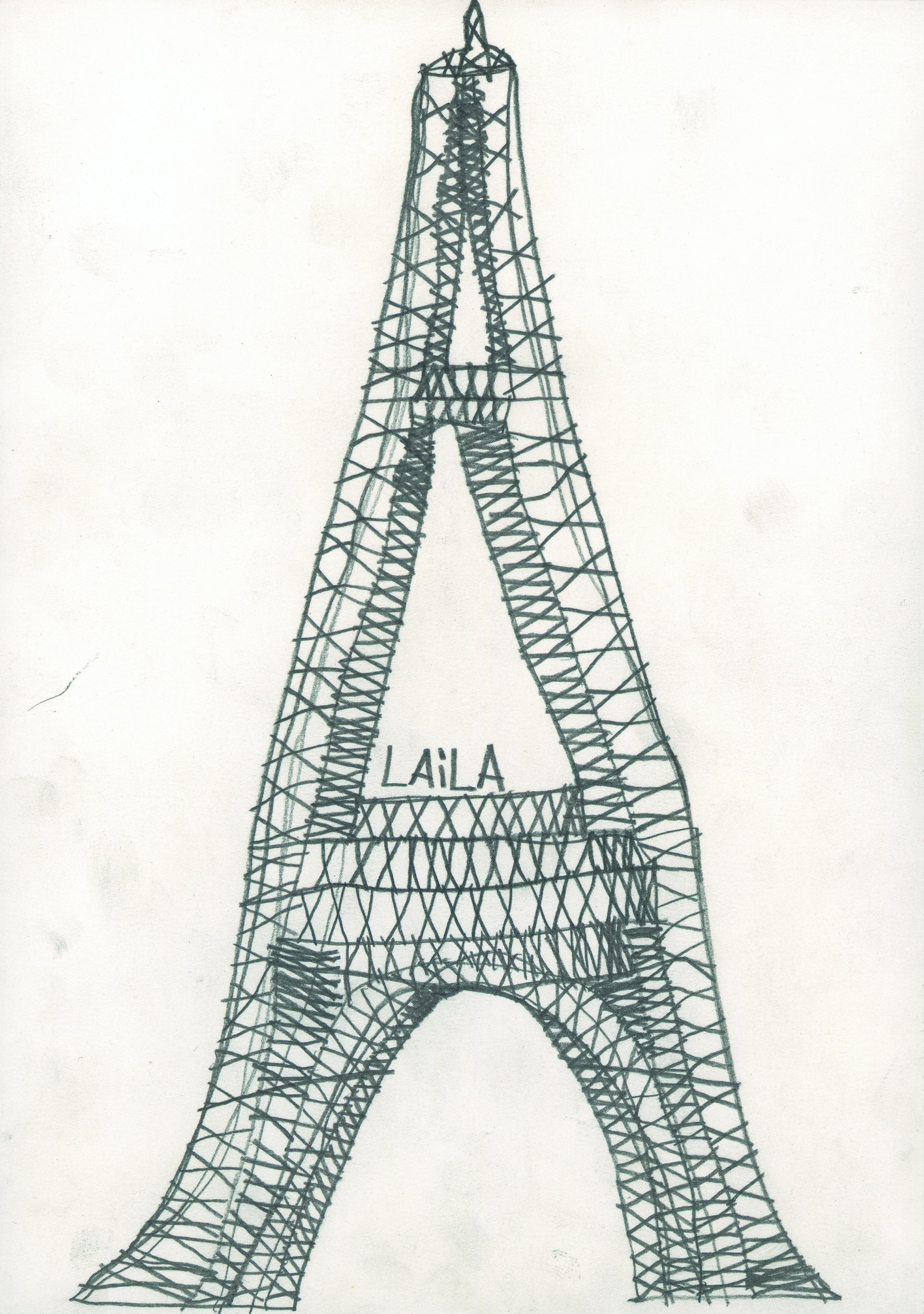 Laila Bachtiar, Eiffelturm, 1992 © galerie gugging